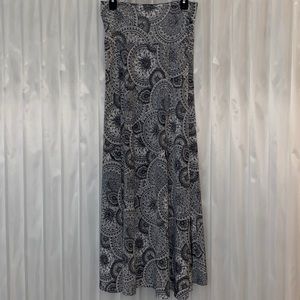 Blueish gray maxi skirt